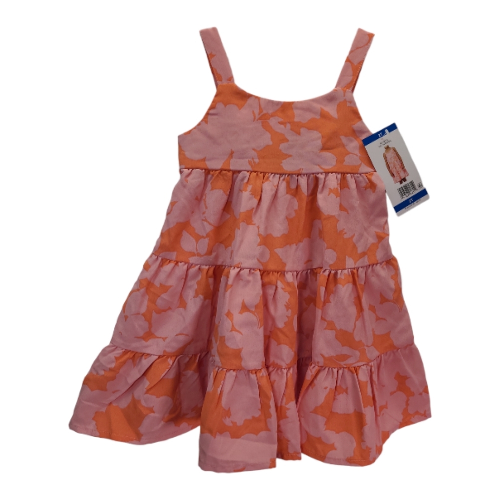 Social Standard by Sanctuary Girl's Tiered Tie-Back Sleeveless Melon Dress 2T
